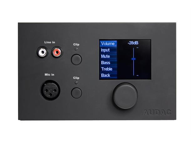 Audac MWX65, kontrollpanel for MTX,Sort Veggpanelkontroller for MTX-serien