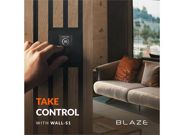 Blaze Audio Veggpanel Wall-S1 Black Veggpanel volum kildevalg for PZ Connect