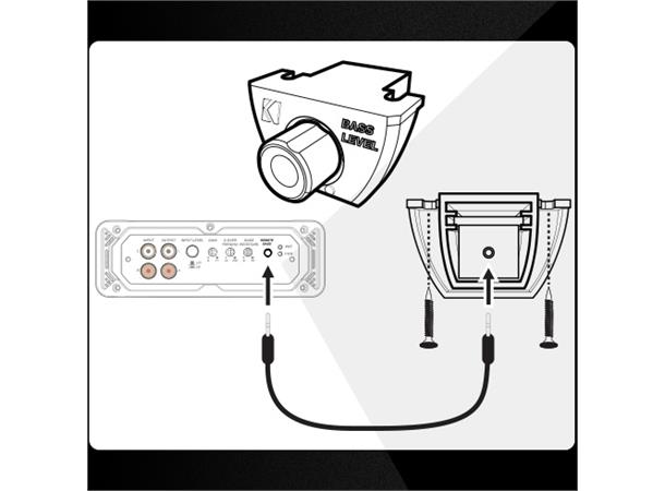 KICKER 43CXARC - bass remote til CX- DX- PX-sereien, 5,5m kabel