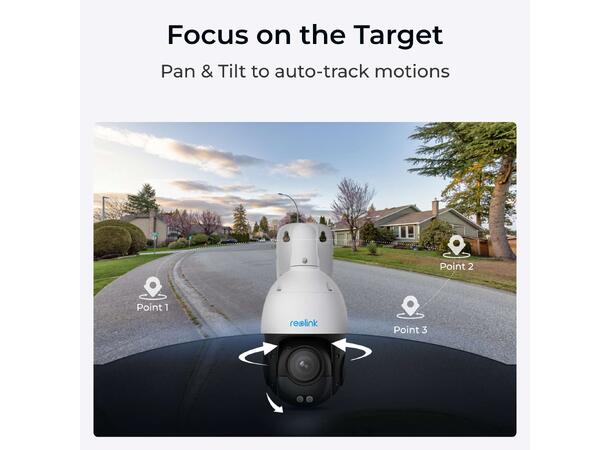 Reolink 4K overvårningskamera pan & tilt 4K AI 360 Pan 90 Tilt 5X Zoom PoE
