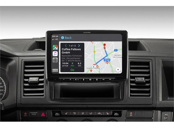 Alpine INE-F904D navigasjon hovedenhet 9-tommer skjerm CarPlay Android Auto