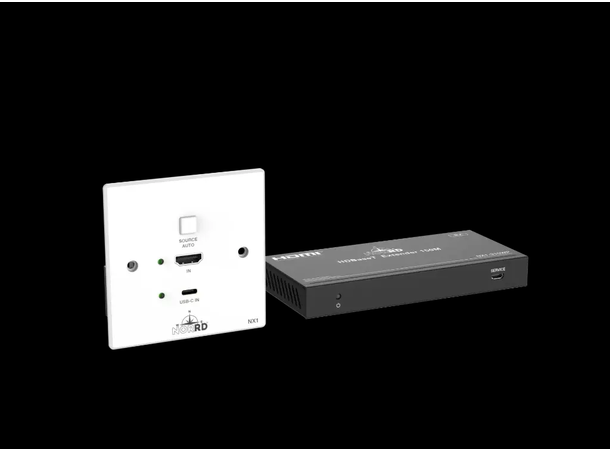 HDbt HDMI USB-C kit NX1-310WP Komplett veggplate og mottaker kit, 120