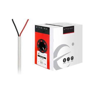 Høyttalerkabel 2x2,5mm2, hvit Installasjonskabel innendørs 2 leder