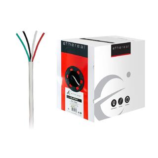 Høyttalerkabel 4x1,5mm2, hvit Installasjonskabel innendørs 4 leder