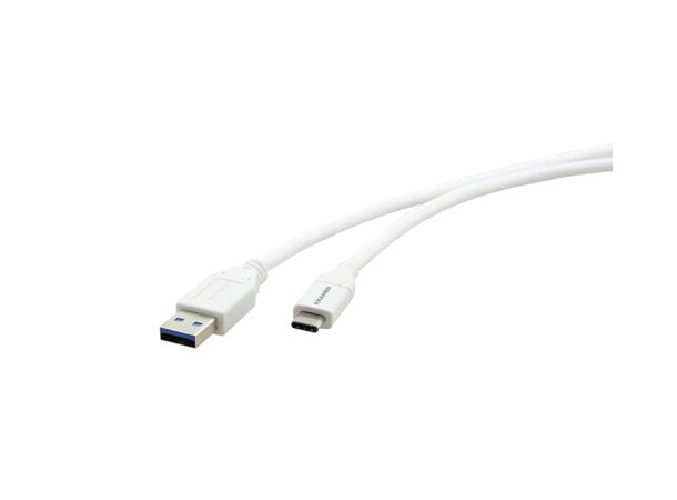 Kramer USB-C 3.1 Kabel C-A - 1 m C(M) - A(M) USB Kabel Hvit