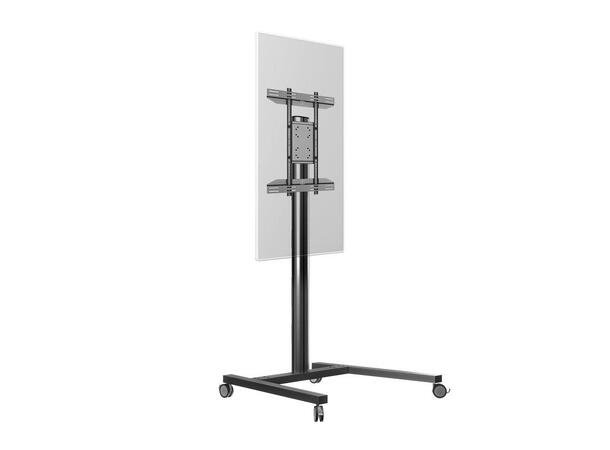 Multibrackets TV gulvstativ Single 180 Svart, 50kg, 700x400, 32-65" på hjul