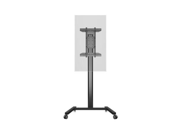Multibrackets TV gulvstativ Single 180 Svart, 50kg, 700x400, 32-65" på hjul