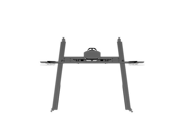 Multibrackets TV gulvstativ Single 180 Svart, 50kg, 700x400, 32-65" på hjul