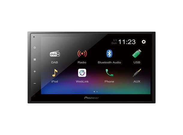 PIONEER DMH-A340DAB 2 DIN kapasitiv touch DAB BT USB