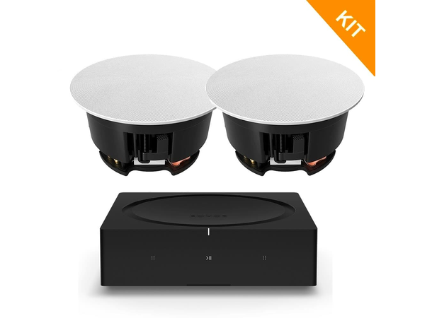 SONOS AMP + In-Ceiling 6" Super pakkedeal  m/10m høyttalerkabel