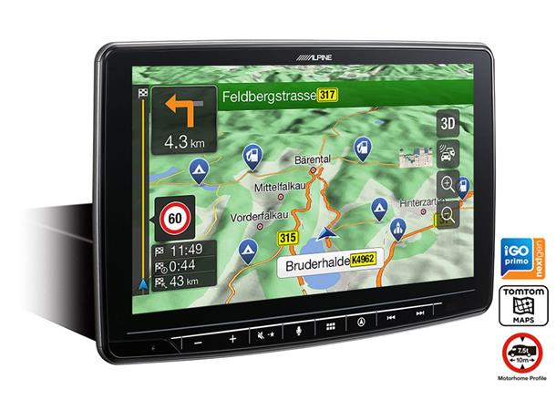 Alpine INE-F904DC TRUCK navigasjon enhet CAMPER 9-tommer  CarPlay Android Auto