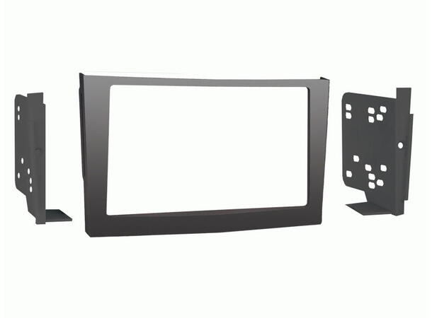 CONNECTS2 Monteringsramme 2-DIN Opel - Headunits "med knekk" Koksgrå