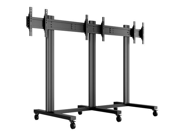 Multibrackets TV gulvstativ 3 skjermer 40-55", 800x400, maks 120kg på hjul