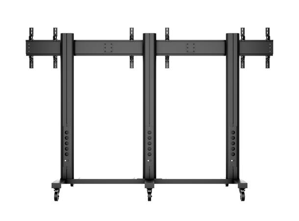 Multibrackets TV gulvstativ 3 skjermer 40-55", 800x400, maks 120kg på hjul