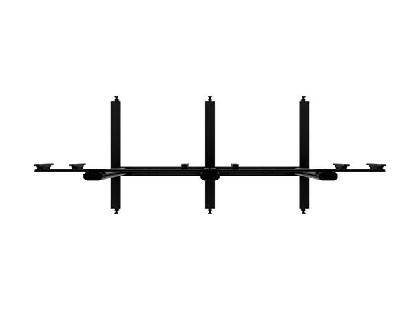 Multibrackets TV gulvstativ 3 skjermer 40-55", 800x400, maks 120kg på hjul