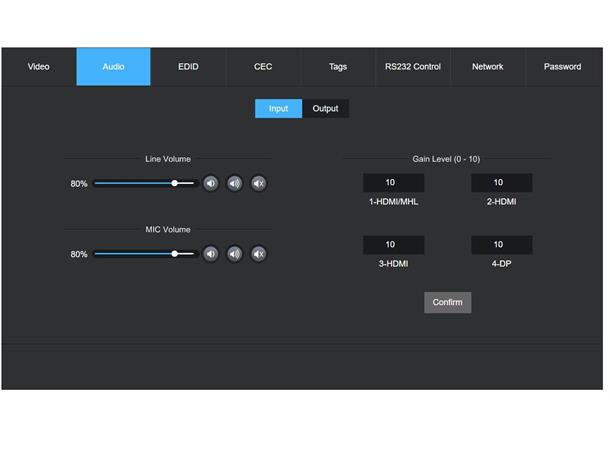 Stoltzen SSM42T 18G Matrix Switcher 4x2 1x DP MST+, 3x HDMI, 2x lyd & HDbaseT