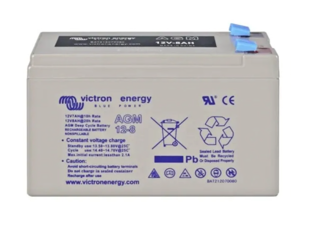 Victron 8Ah 12V AGM Batteri Lengde 151 Høyde 65 Bredde 101