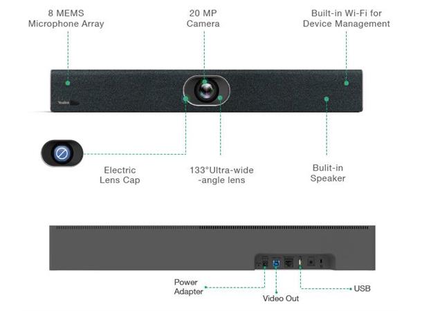 Yealink BYOD UVC40 ALL-in-ONE Videobar Teams zoom ++ perfekt for små møterom