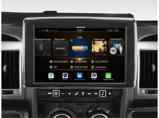 Alpine I902D-DU - multimediaenhet 9" touch screen, CarPlay, Android Auto