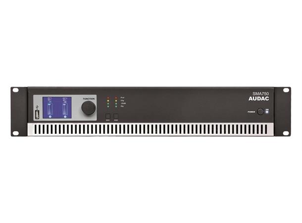 Audac SMA750 DSP forsterker 2x750W DSP-forsterker, 2x750W RMS, RS232