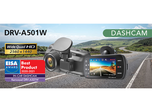 KENWOOD DRV-A501W DashCam DashCam med WiFi GPS App Link