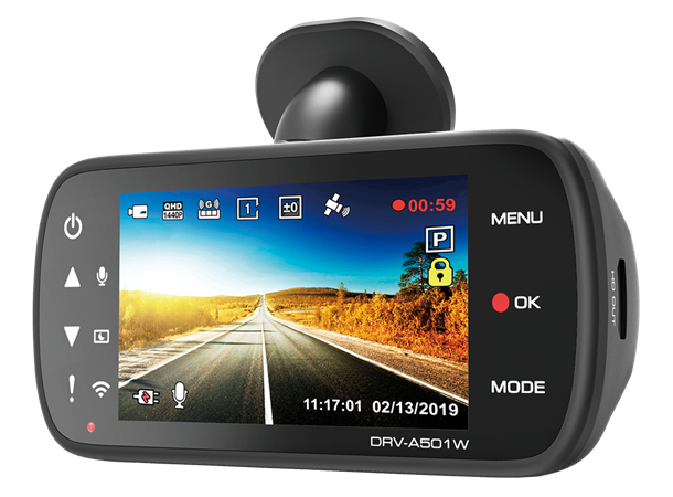 KENWOOD DRV-A501W DashCam DashCam med WiFi GPS App Link