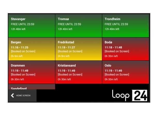 LoopMeeting 10" Touchpanel PoE LED Bookingpanel Office365 Exchange Google