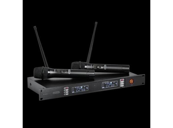 AMC PRO Trådløst mikrofonsett iLive 2X2 2 kanaler, valgbar 606-621MHz 32 kanaler