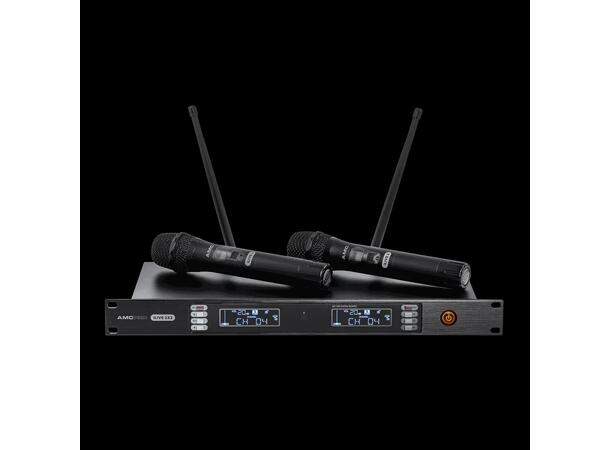 AMC PRO Trådløst mikrofonsett iLive 2X2 2 kanaler, valgbar 606-621MHz 32 kanaler