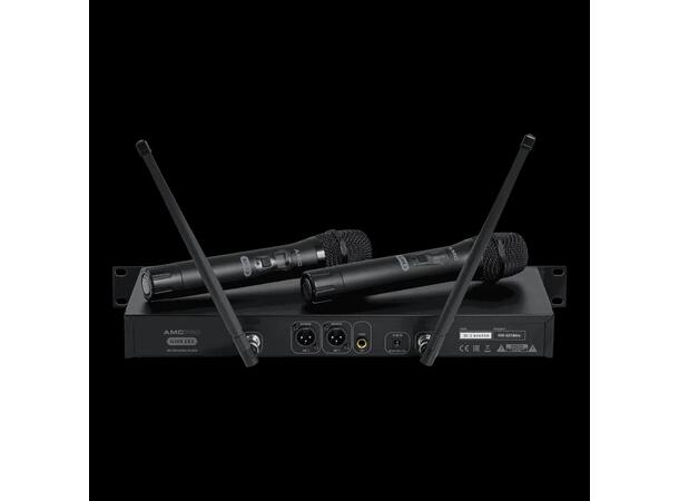 AMC PRO Trådløst mikrofonsett iLive 2X2 2 kanaler, valgbar 606-621MHz 32 kanaler