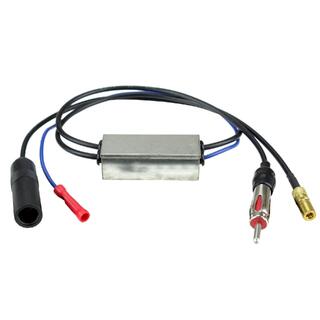 Aktiv DAB+ antennesplitter DIN til SMB DAB +20dB, AM/FM +2dB m/splitt funksjon