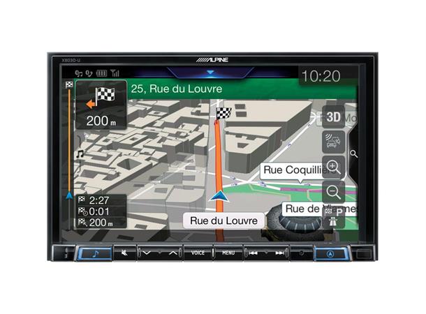 Alpine X803D-U 8" skjerm, Navi DAB+ BT CarPlay, Android Auto, HDMI USB Flac