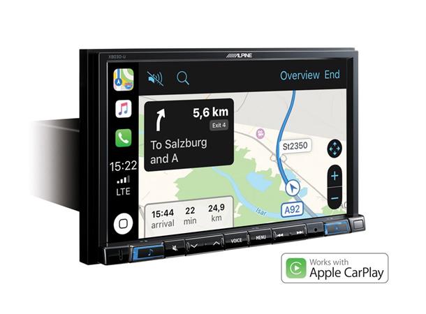 Alpine X803D-U 8" skjerm, Navi DAB+ BT CarPlay, Android Auto, HDMI USB Flac