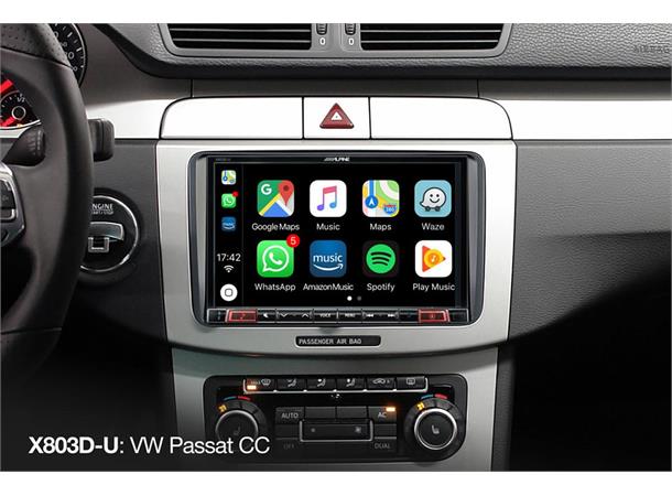 Alpine X803D-U 8" skjerm, Navi DAB+ BT CarPlay, Android Auto, HDMI USB Flac