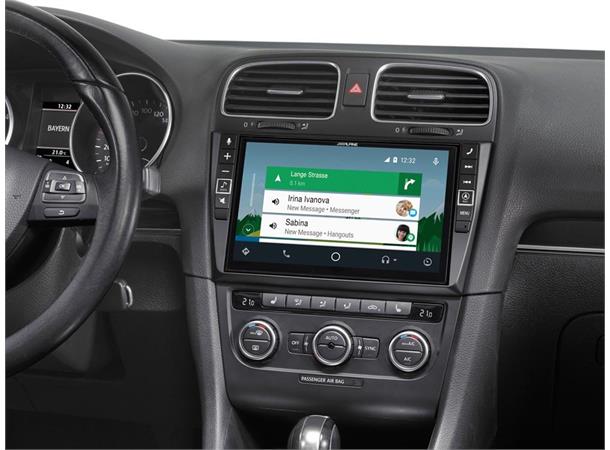 Alpine i902D-G6 - Multimediaenhet Golf 6 4x50W, 9"skjerm, CarPlay/Android Auto