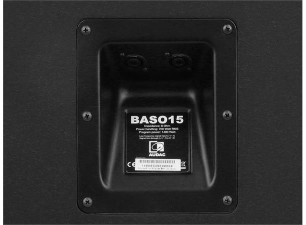 Audac BASO15-B 15" passiv subwoofer Subwoofer 15" 1400W Sort