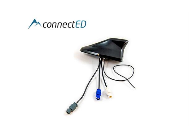 ConnectED FM/DAB/GPS-haifinne antenne For montering på tak