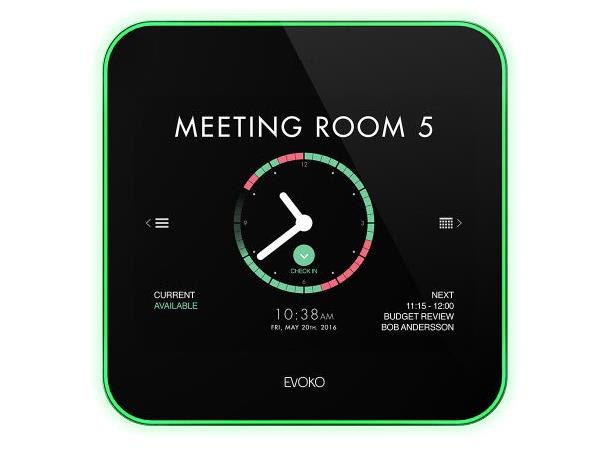 Evoko Liso Room Manager 8" touch Møterom bookingpanel