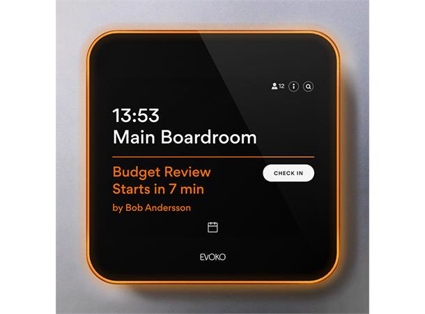 Evoko Liso Room Manager 8" touch Møterom bookingpanel