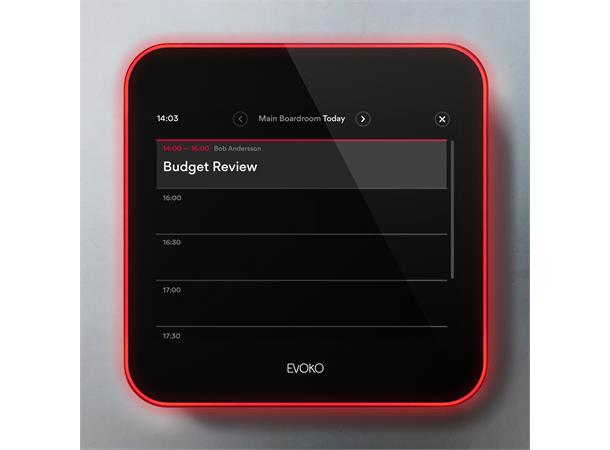Evoko Liso Room Manager 8" touch Møterom bookingpanel