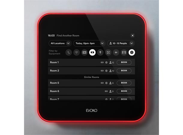 Evoko Liso Room Manager 8" touch Møterom bookingpanel