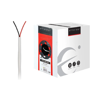 Høyttalerkabel 2x1,5mm2, hvit Installasjonskabel innendørs 2 leder