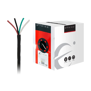 Høyttalerkabel 4x1,5mm2, sort Installasjonskabel innendørs 4 leder