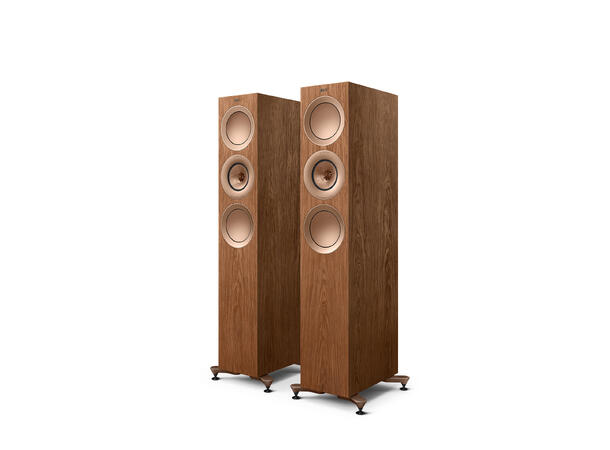 KEF R7 Meta - Valnøtt, pris par 3-veis gulvstående flaggskiphøyttaler