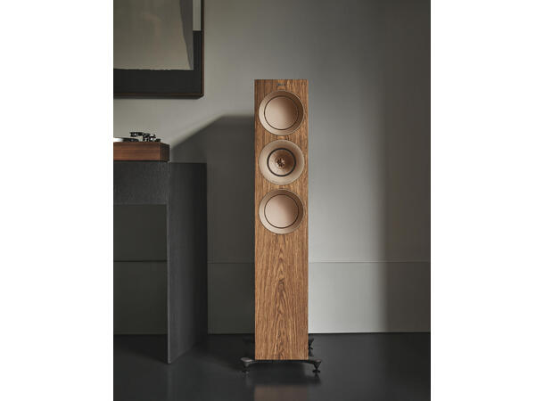 KEF R7 Meta - Valnøtt, pris par 3-veis gulvstående flaggskiphøyttaler