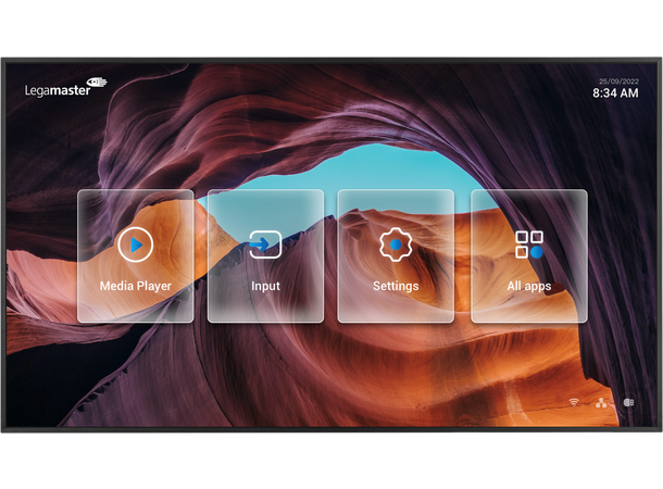 Legamaster 98" DISCOVER 2 professional 500 Nits, 25% Haze 3xHDMI Inn 1xHDMI ut