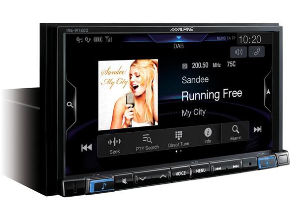 Alpine INE-W720D - Navigasjonsenhet 4x50W, 7" skjerm, Android Auto, USB, BT