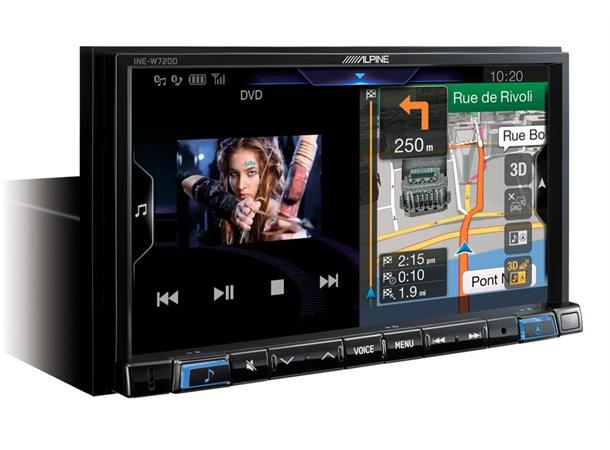 Alpine INE-W720D - Navigasjonsenhet 4x50W, 7" skjerm, Android Auto, USB, BT