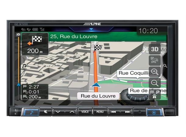 Alpine INE-W720D - Navigasjonsenhet 4x50W, 7" skjerm, Android Auto, USB, BT