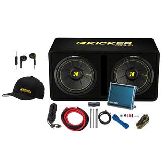 Kicker KickPack™ - KPC2x12 basspakke Kasse, Amp og Kabelsett komplett pakke!!